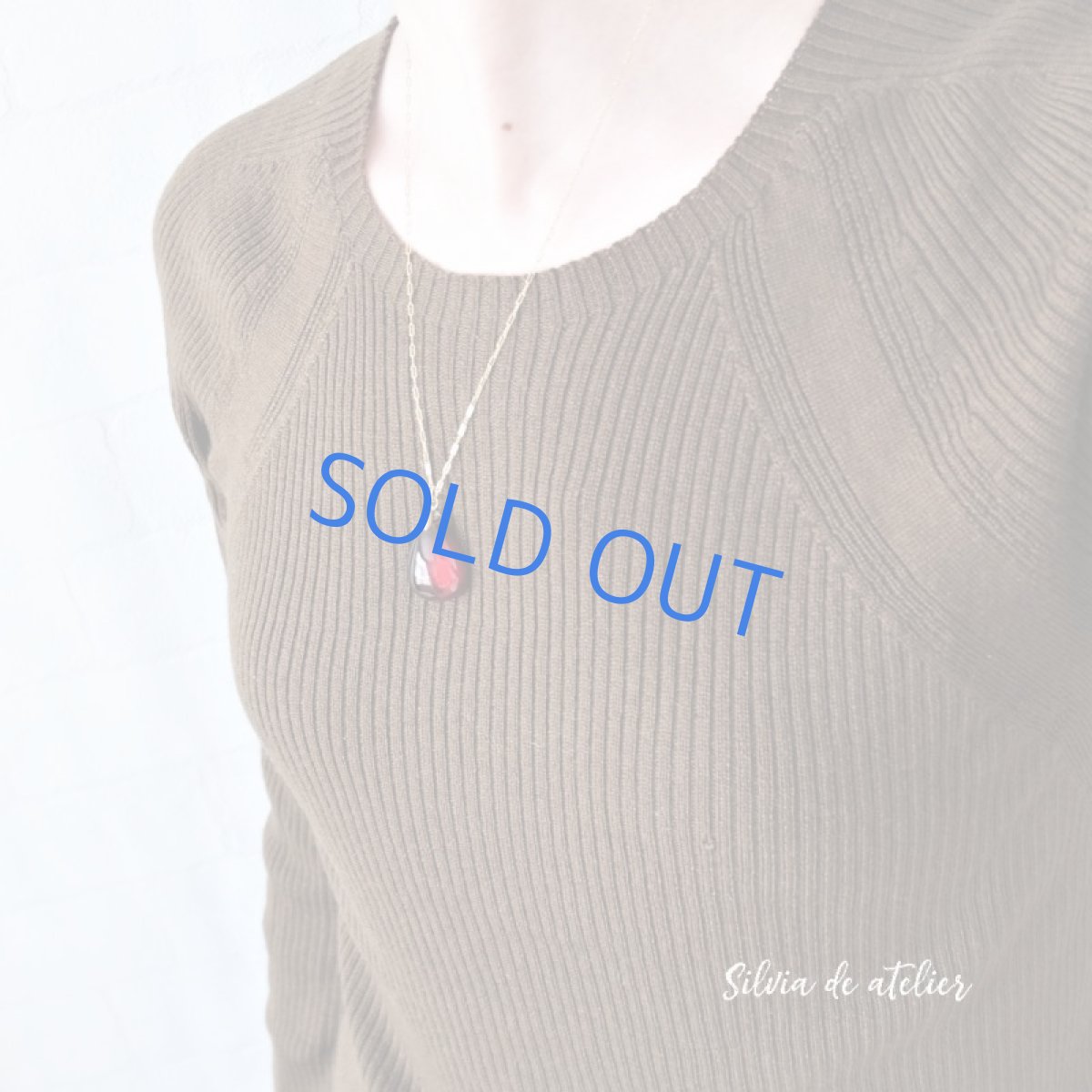 画像5: 【1点もの・A】超大粒　ヘソナイトガーネット　しずく型　約50cm14kgfネックレス (5)