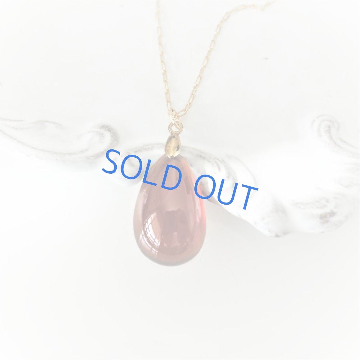 画像2: 【1点もの・D】超大粒　ヘソナイトガーネット　しずく型　約50cm14kgfネックレス (2)