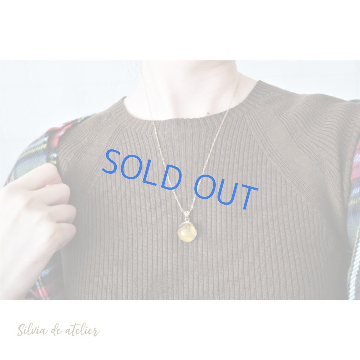 画像8: 【1点もの・ラウンドC】ブラジル産　デンドリティッククォーツ　ペンダント　14kgfネックレス約50cm (8)