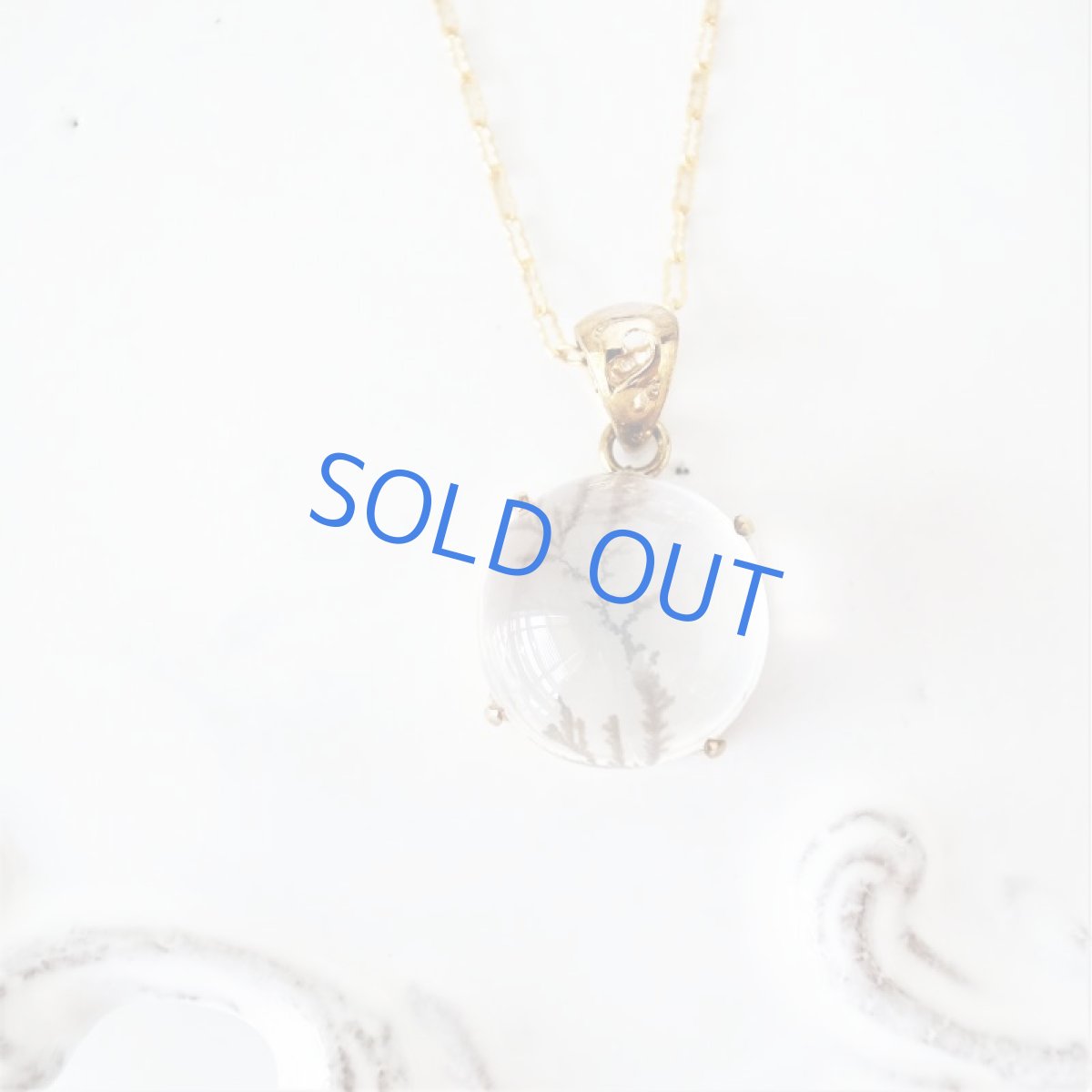 画像3: 【1点もの・ラウンドA】ブラジル産　デンドリティッククォーツ　ペンダント　14kgfネックレス約50cm (3)