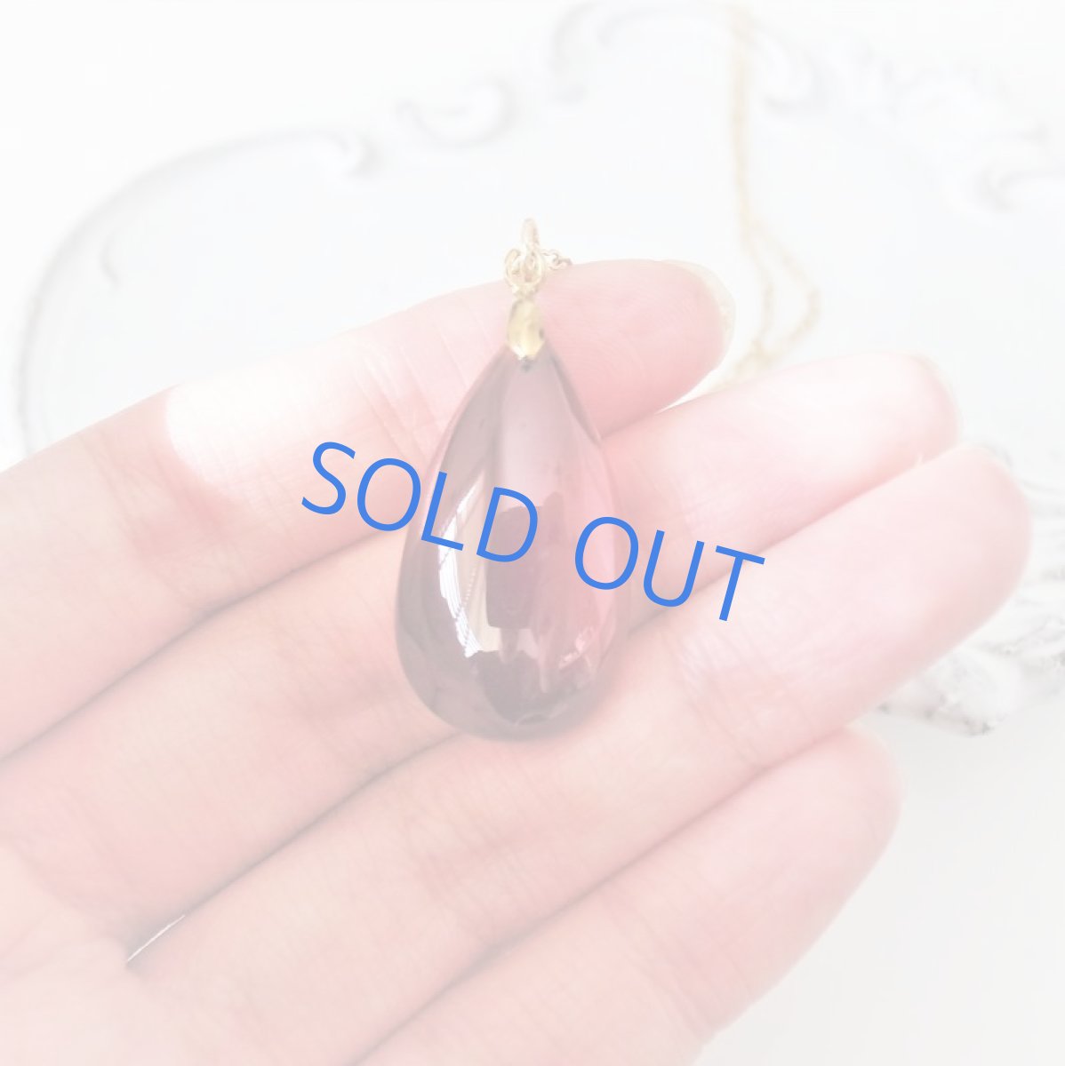 画像3: 【1点もの・C】超大粒　ヘソナイトガーネット　しずく型　約50cm14kgfネックレス (3)