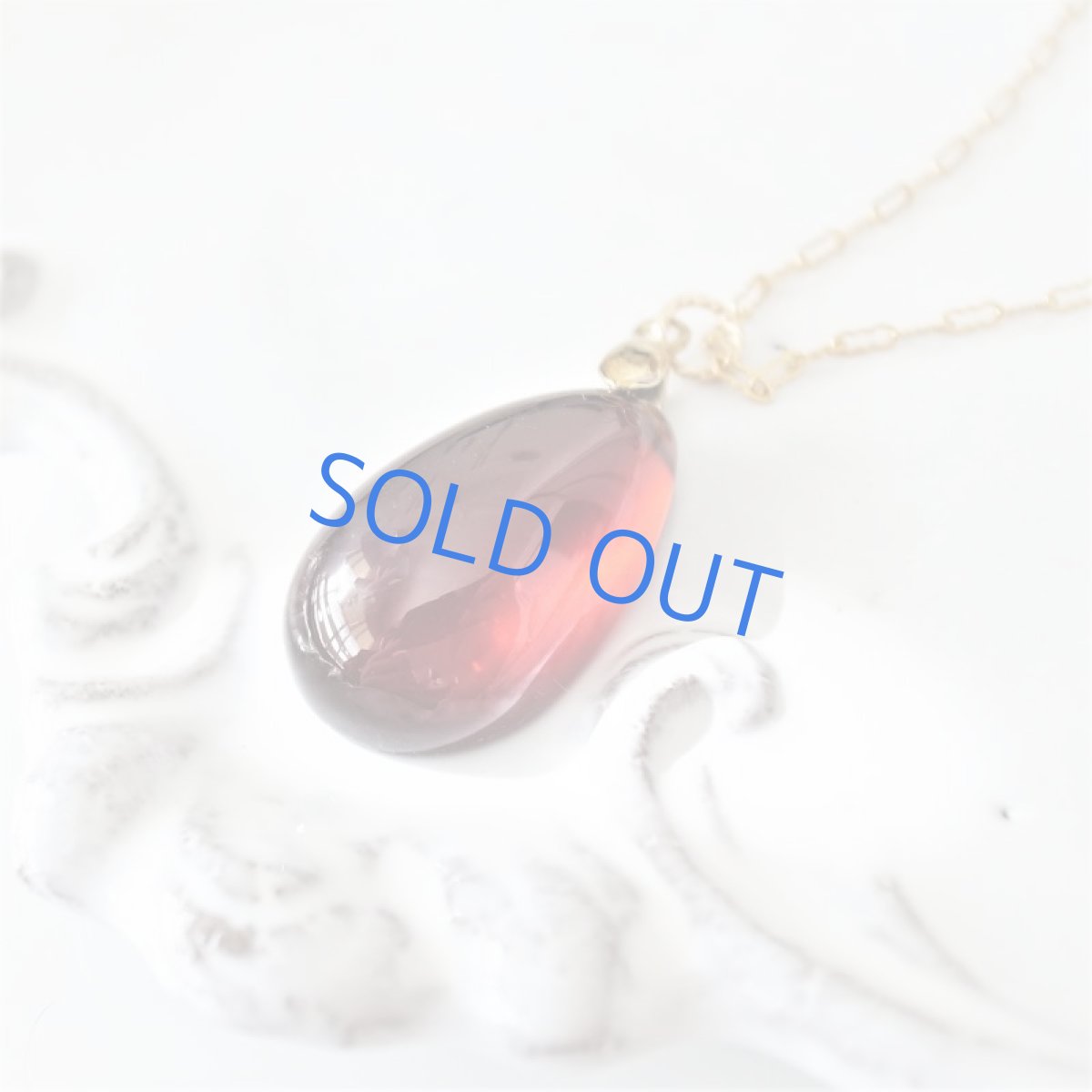 画像4: 【1点もの・D】超大粒　ヘソナイトガーネット　しずく型　約50cm14kgfネックレス (4)