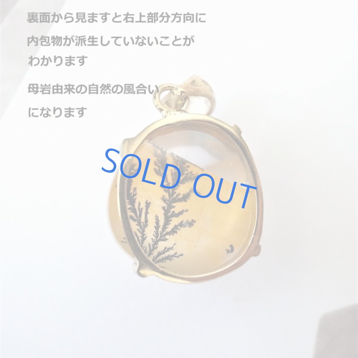 画像7: 【1点もの・ラウンドC】ブラジル産　デンドリティッククォーツ　ペンダント　14kgfネックレス約50cm (7)