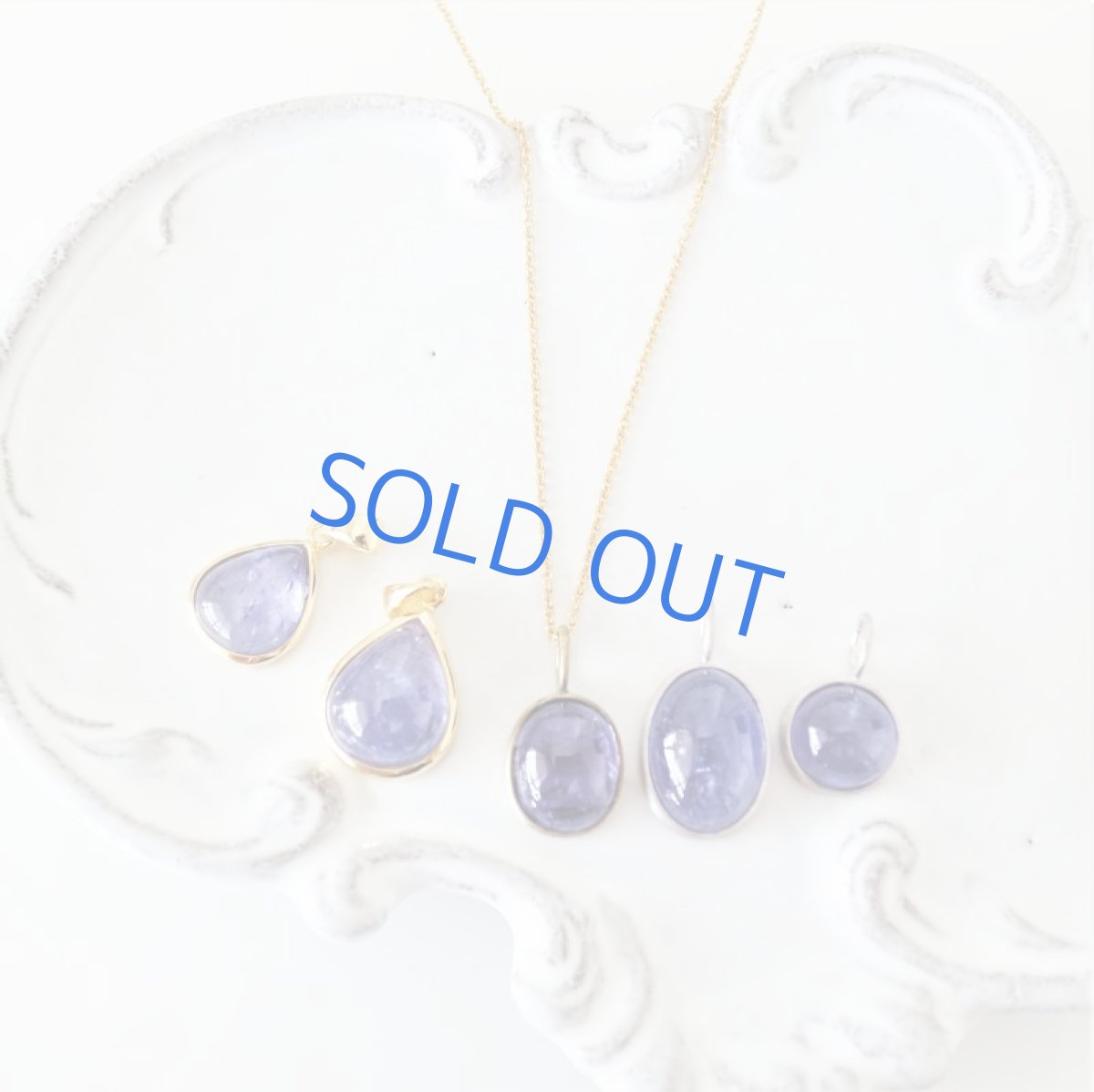 画像5: 【限定1・オーバルC】４Aランク！　タンザナイト　カボション　ペンダント　約40cm　14kgfネックレス (5)