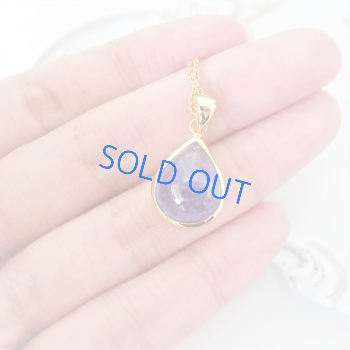 画像3: 【限定1・Bティア】AAA　タンザナイト　カボション　ペンダント　約40cm　14kgfネックレス (3)