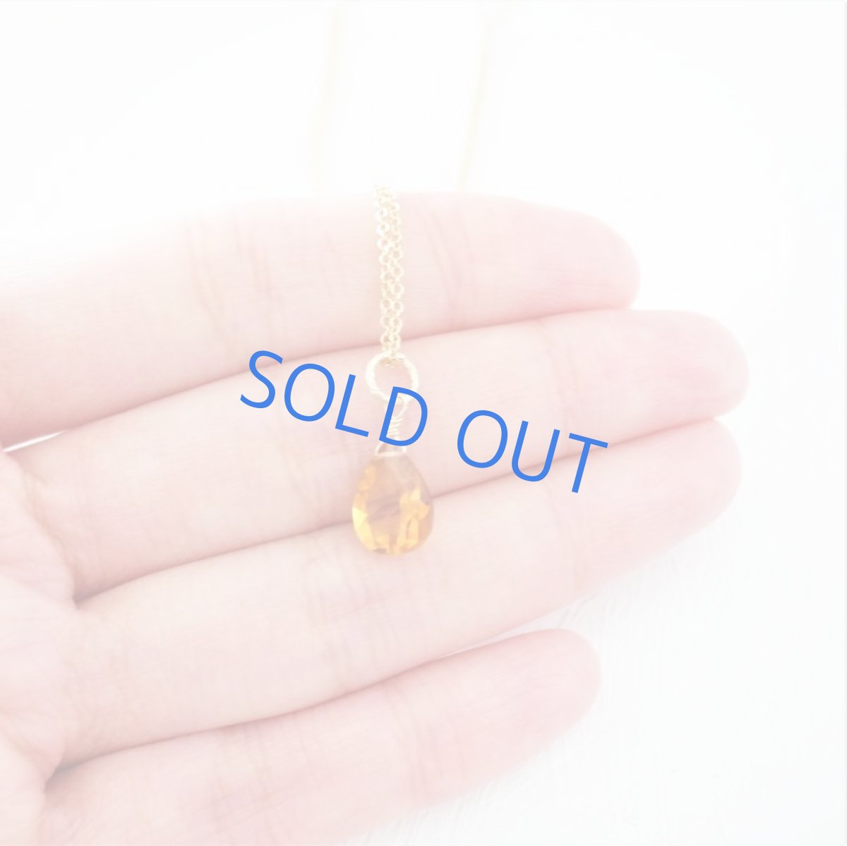 画像6: 【残りB・SELECT】宝石質 マデイラシトリン ペアシェイプジェム 14kgfネックレス40cm  (6)