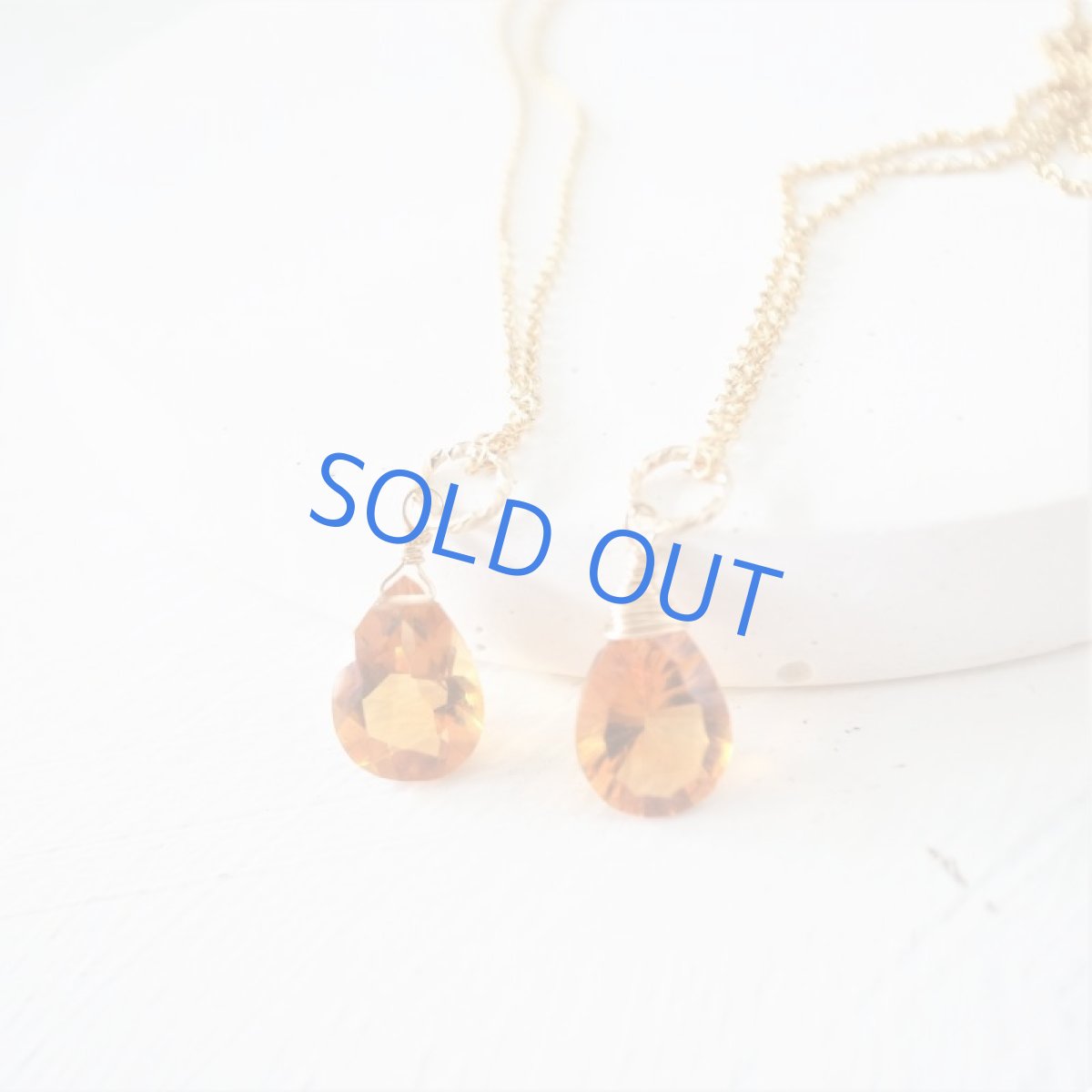 画像5: 【残りB・SELECT】宝石質 マデイラシトリン ペアシェイプジェム 14kgfネックレス40cm  (5)