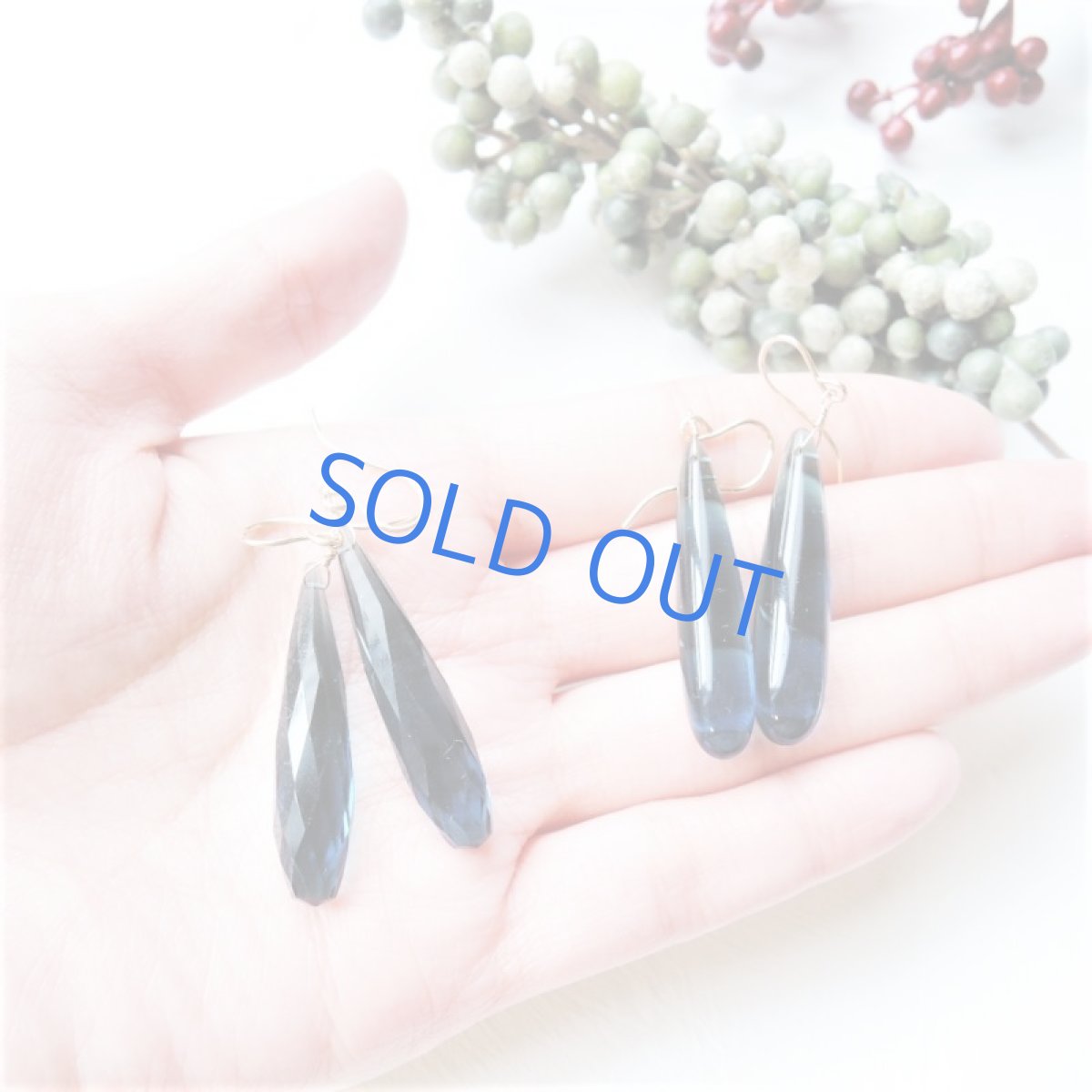 画像5: 【イヤリング変更可・カットタイプのみ】細長大粒　ピーコックブルークォーツ　14kgfピアス (5)