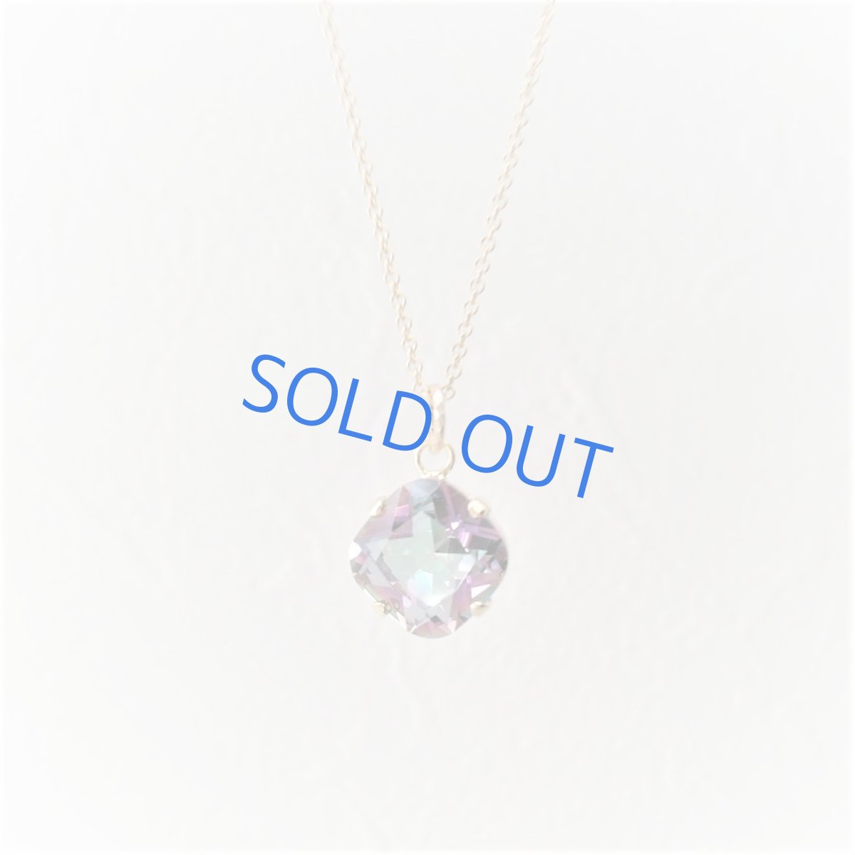 画像7: 残り1　大粒スクエア12mm　ミスティッククォーツ　14kgfネックレス40cm (7)