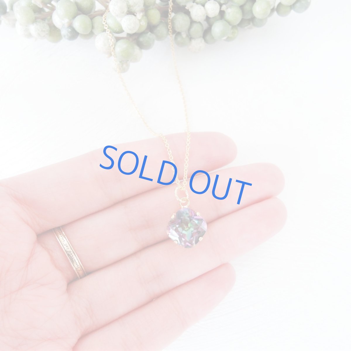 画像5: 残り1　大粒スクエア12mm　ミスティッククォーツ　14kgfネックレス40cm (5)