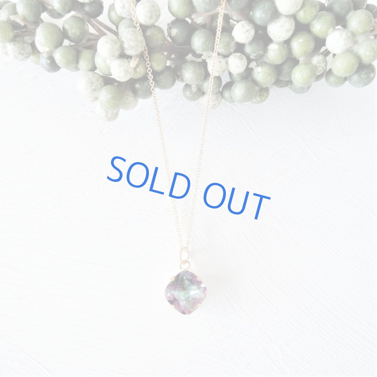 画像3: 残り1　大粒スクエア12mm　ミスティッククォーツ　14kgfネックレス40cm (3)