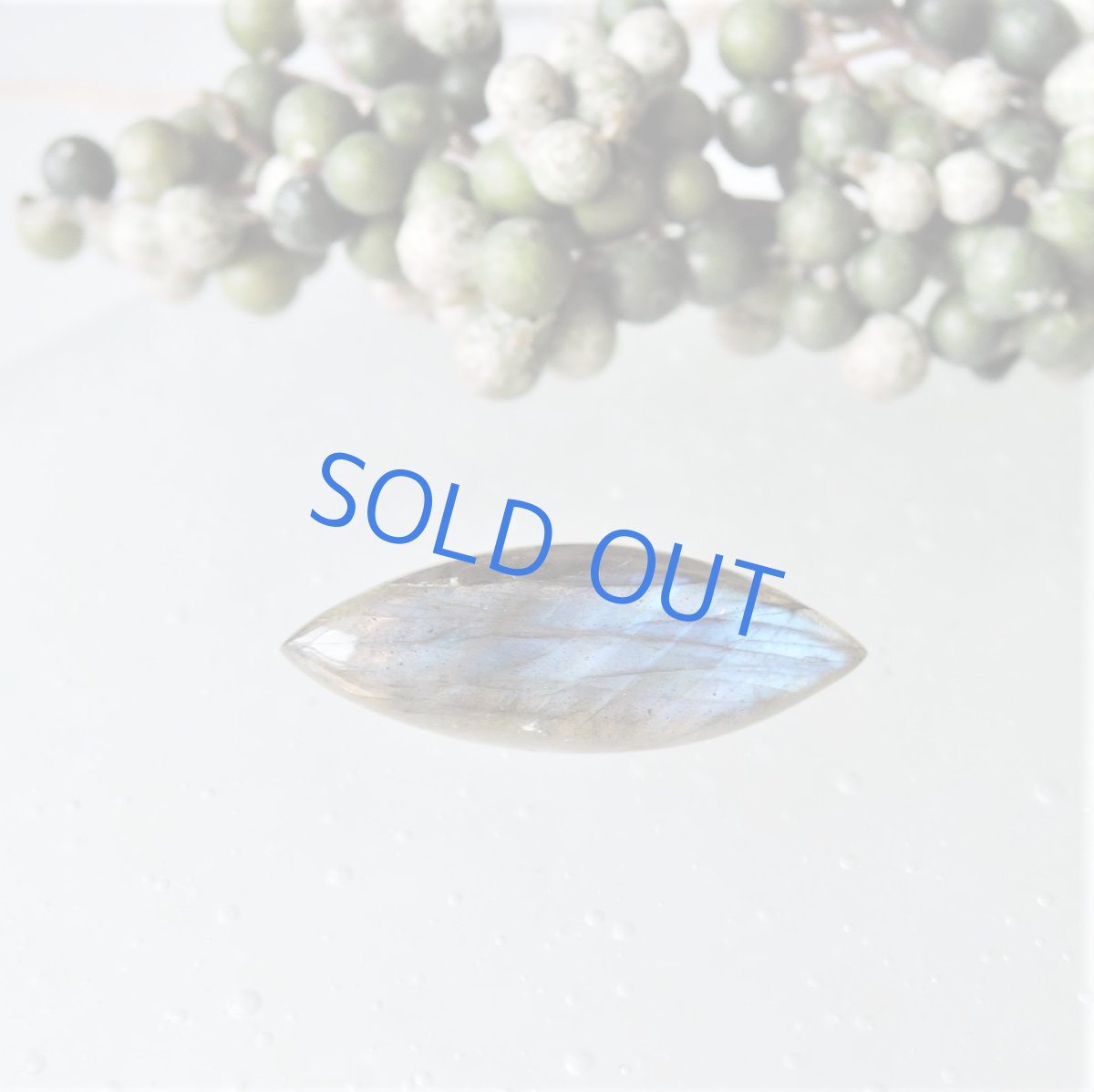 画像2: 【1点もの】ラブラドライト　マーキス　ブローチ　008 (2)