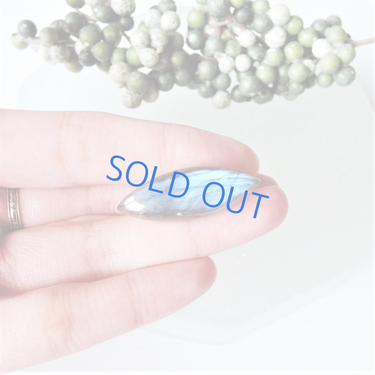 画像3: 【1点もの】ラブラドライト　マーキス　ブローチ　008 (3)