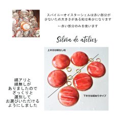 画像3: 半額SALE【縞アリ・限定数のみ】希少！大粒12mm　スパイニーオイスターシェル　サージカルステンレスネックレス40cm  (3)