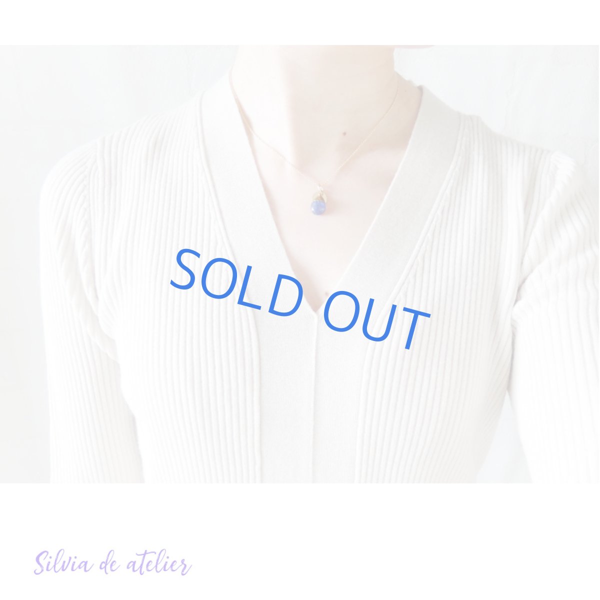 画像5: 【残り1】タンザナイト大粒タンブル 14KGFプレートチャーム付 14kgfネックレス40cm (5)