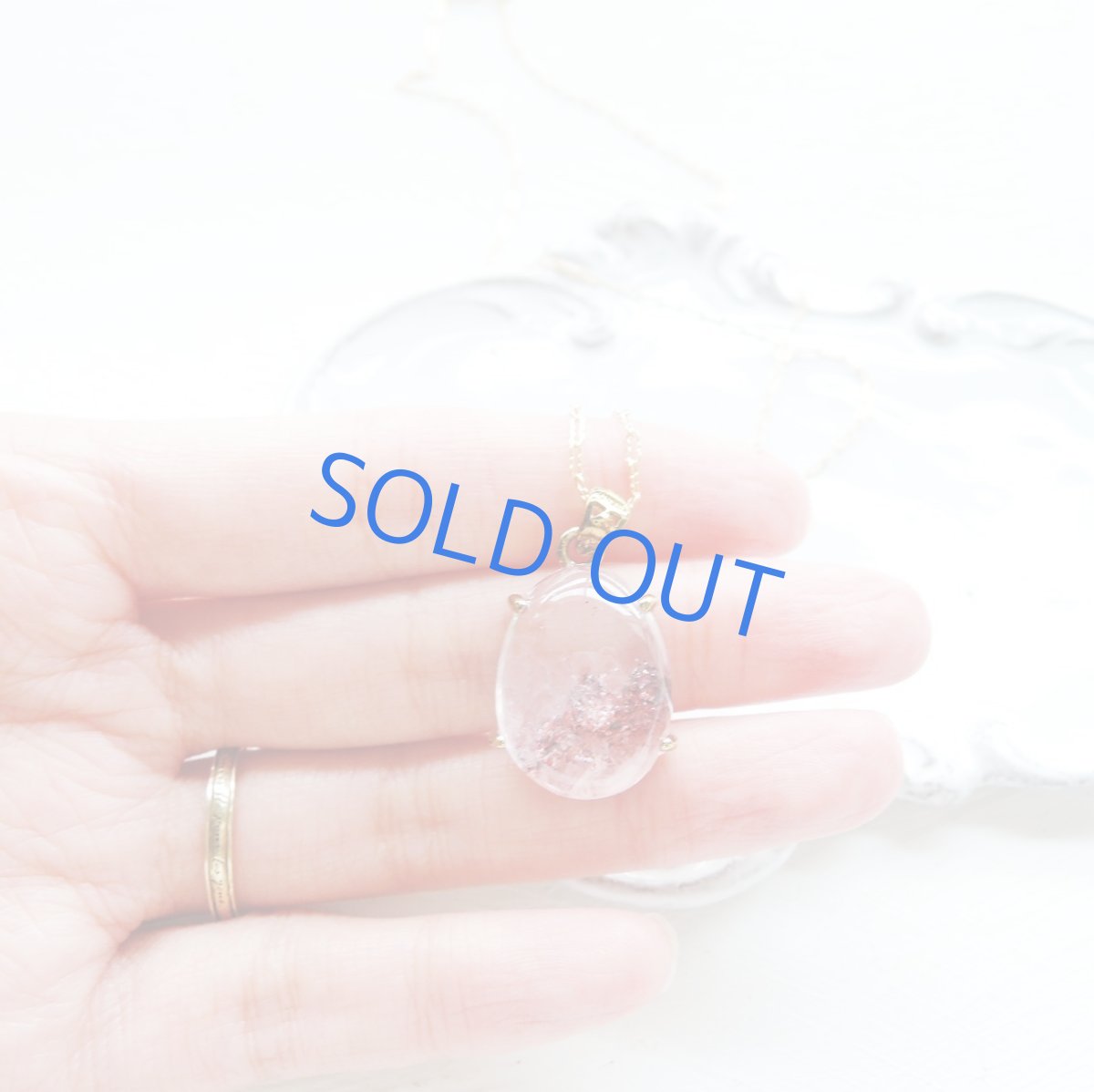 画像5: 【1点もの・A】開運！赤富士　ダブルレッドファントムクォーツ　14KGFネックレス50cm (5)