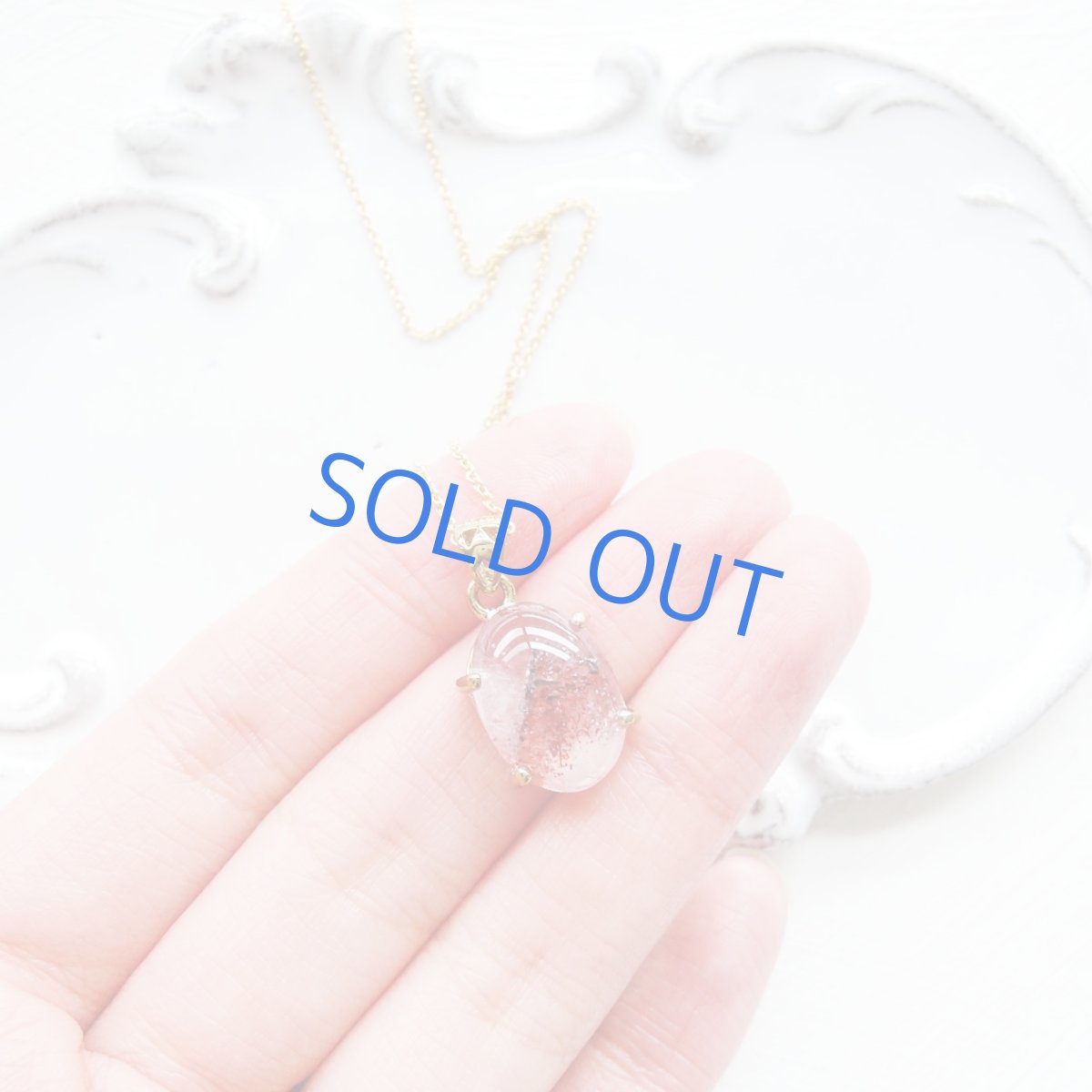 画像3: 【1点もの・B】開運！赤富士　レッドファントムクォーツ　14KGFネックレス40cm (3)