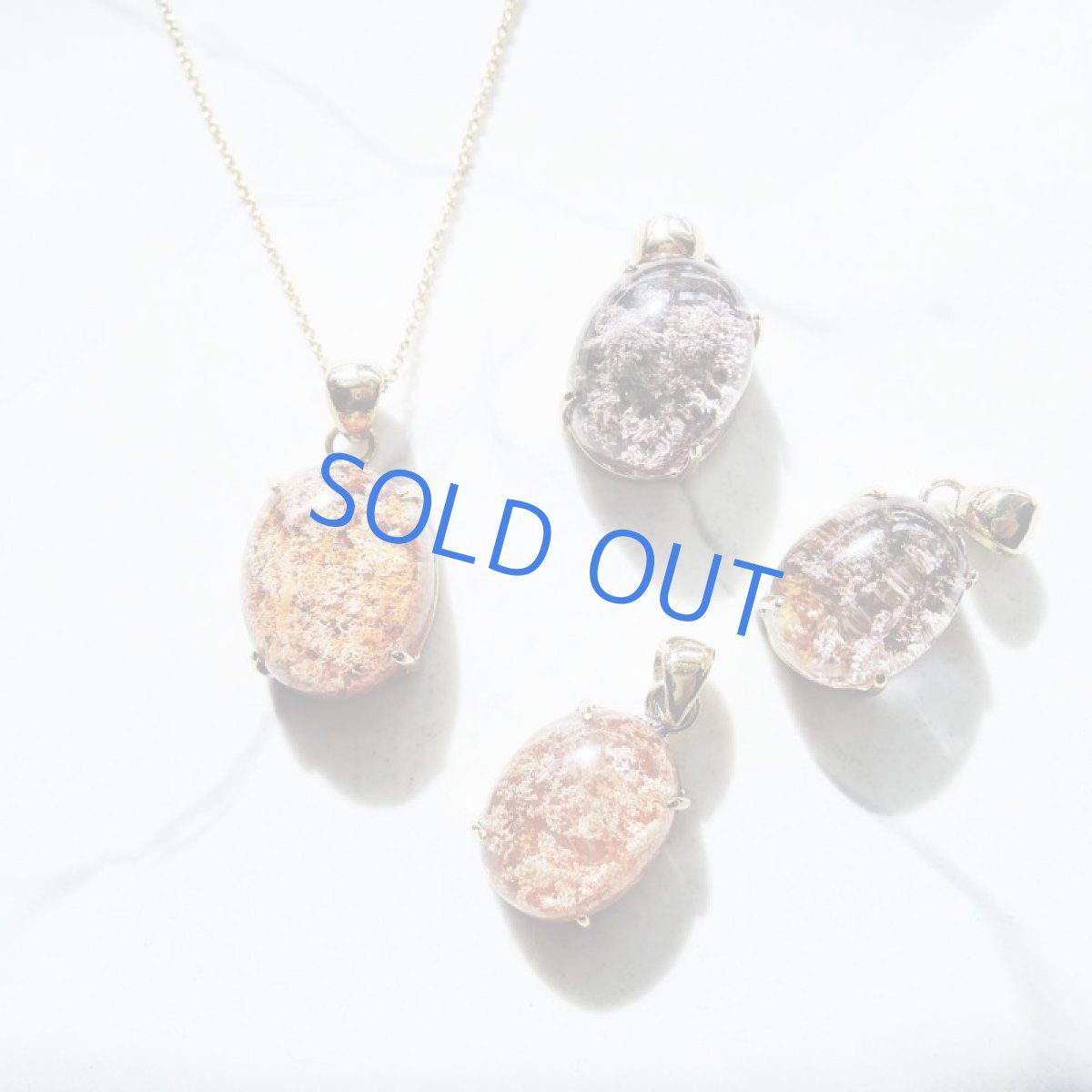 画像5: 【1点もの・Ａ】希少　珊瑚風　オレンジガーデンクォーツ　14KGFネックレス40cm (5)