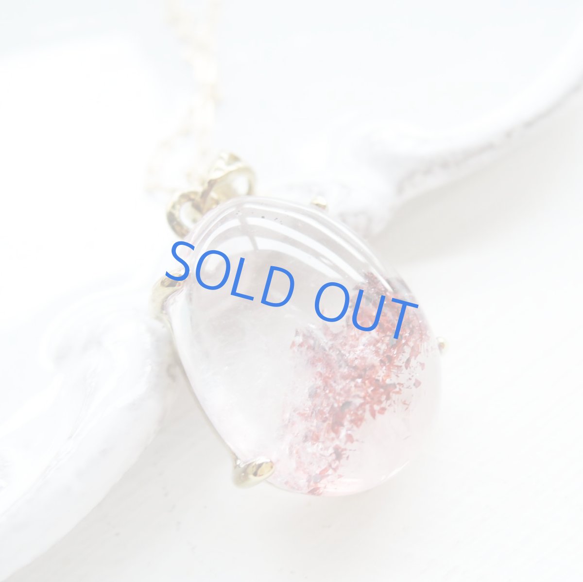 画像2: 【1点もの・A】開運！赤富士　ダブルレッドファントムクォーツ　14KGFネックレス50cm (2)