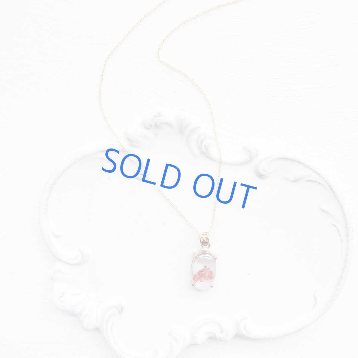 画像2: 【1点もの・B】開運！赤富士　レッドファントムクォーツ　14KGFネックレス40cm (2)