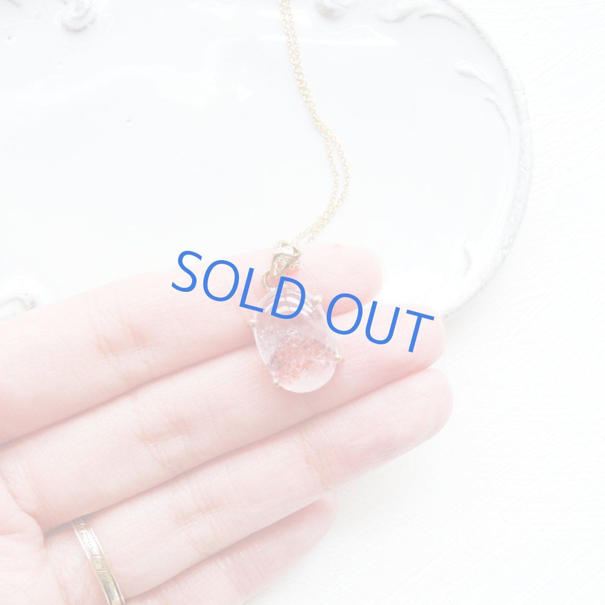 画像3: 【1点もの・D】開運！赤富士　レッドファントムクォーツ　14KGFネックレス40cm (3)