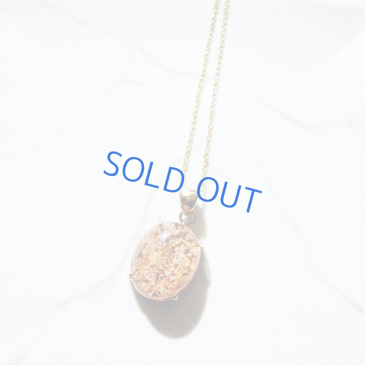 画像4: 【1点もの・Ａ】希少　珊瑚風　オレンジガーデンクォーツ　14KGFネックレス40cm (4)