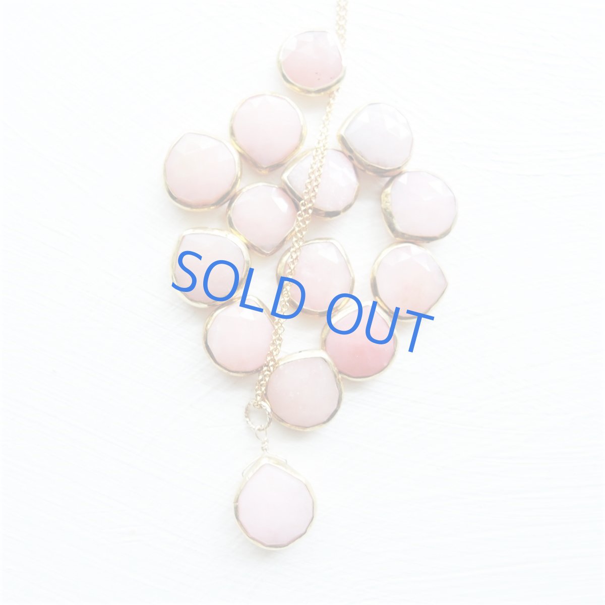 画像6: 半額SALE【残り5・訳あり】ピンクオパールフレーム　マロンドロップ　サージカルステンレスネックレス50cm (6)