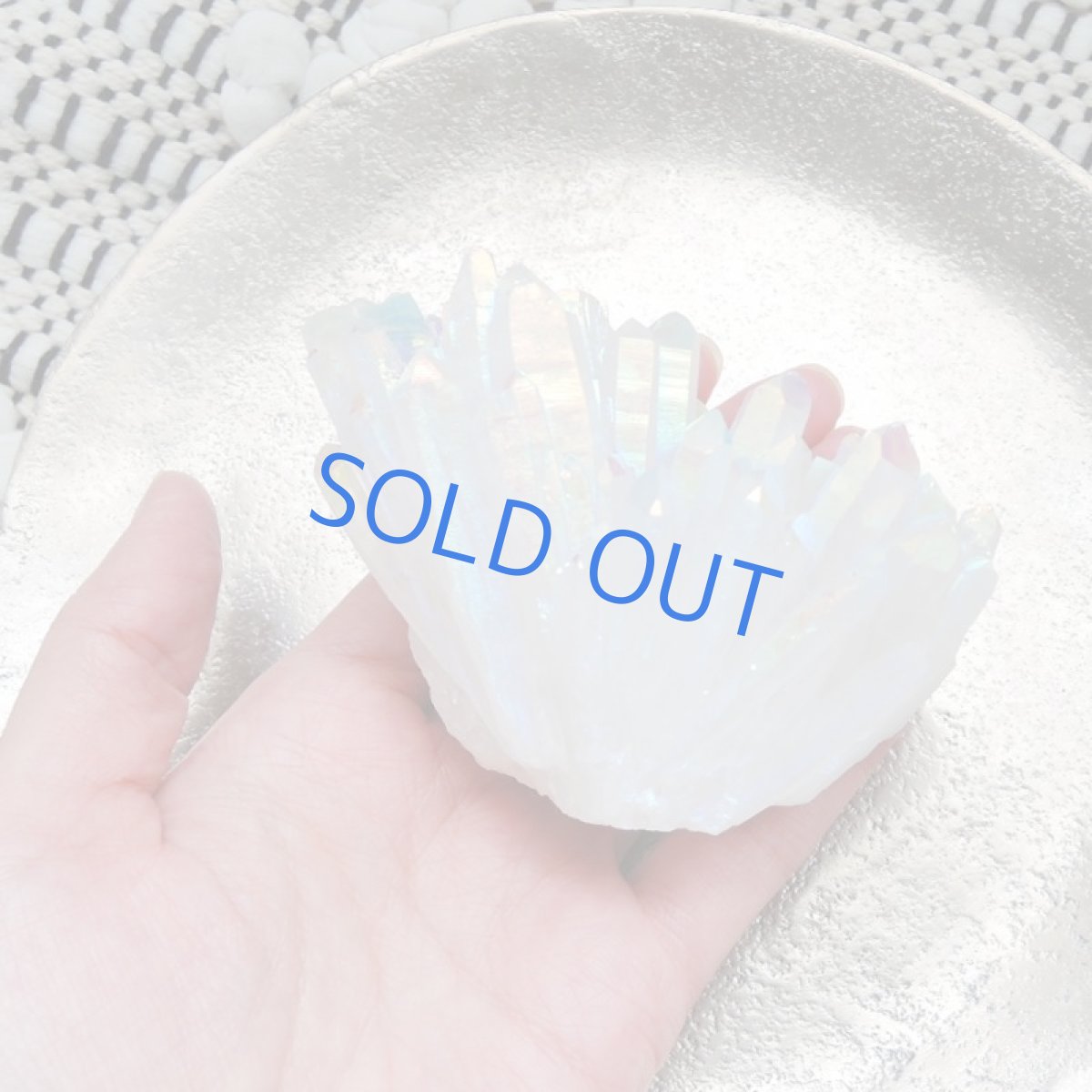 画像2: 【1点もの・浄化用】超大粒　コーティングオーラ　クリスタル（水晶）　結晶クラスター　ゆうパック発送のみ（9） (2)