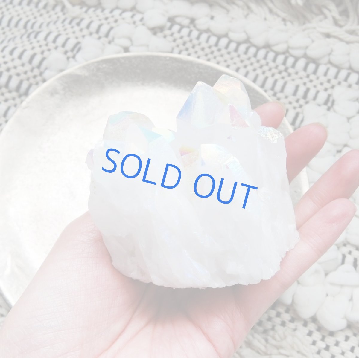 画像4: 【1点もの・浄化用】超大粒　コーティングオーラ　クリスタル（水晶）　結晶クラスター　ゆうパック発送のみ（2） (4)