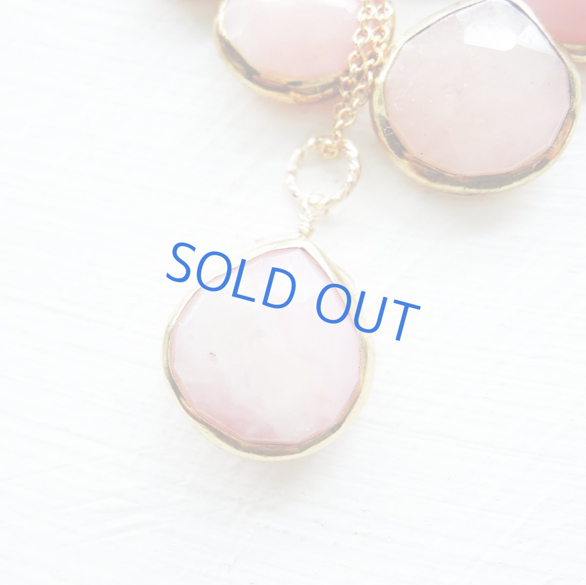 画像5: 半額SALE【残り5・訳あり】ピンクオパールフレーム　マロンドロップ　サージカルステンレスネックレス50cm (5)