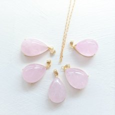 画像8: 【1点もの・E】桜ピンク　大粒　ピンクアクアマリン（モルガナイト）　つるりん滴型　約50cm14kgfネックレス (8)