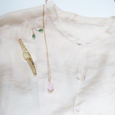 画像7: 【1点もの・E】桜ピンク　大粒　ピンクアクアマリン（モルガナイト）　つるりん滴型　約50cm14kgfネックレス (7)
