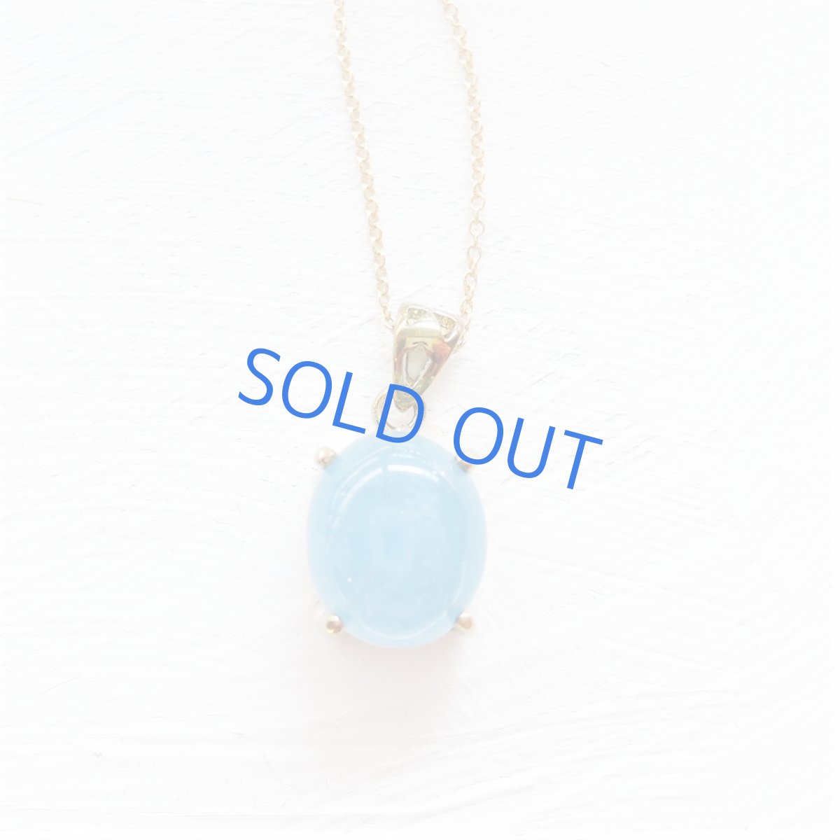 画像3: 【1点もの・A】サンタマリアアクアマリン　カボションペンダント　14kgfネックレス40cm (3)