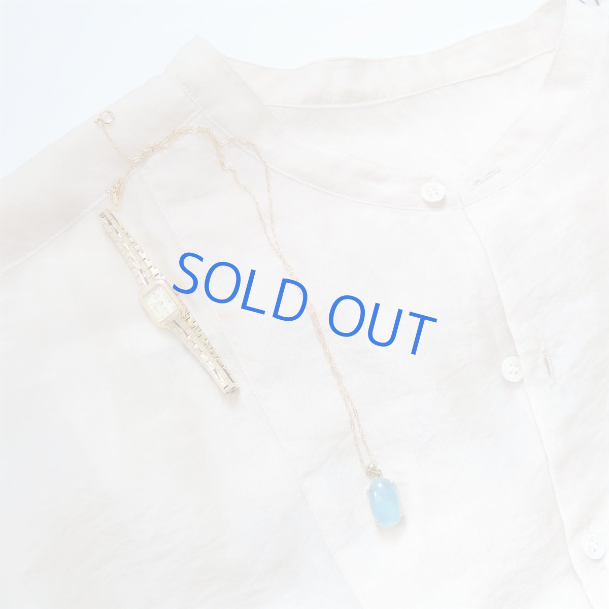 画像6: 【1点もの・Bオーバル】サンタマリアアクアマリン　カボションペンダント　14kgfネックレス50cm (6)