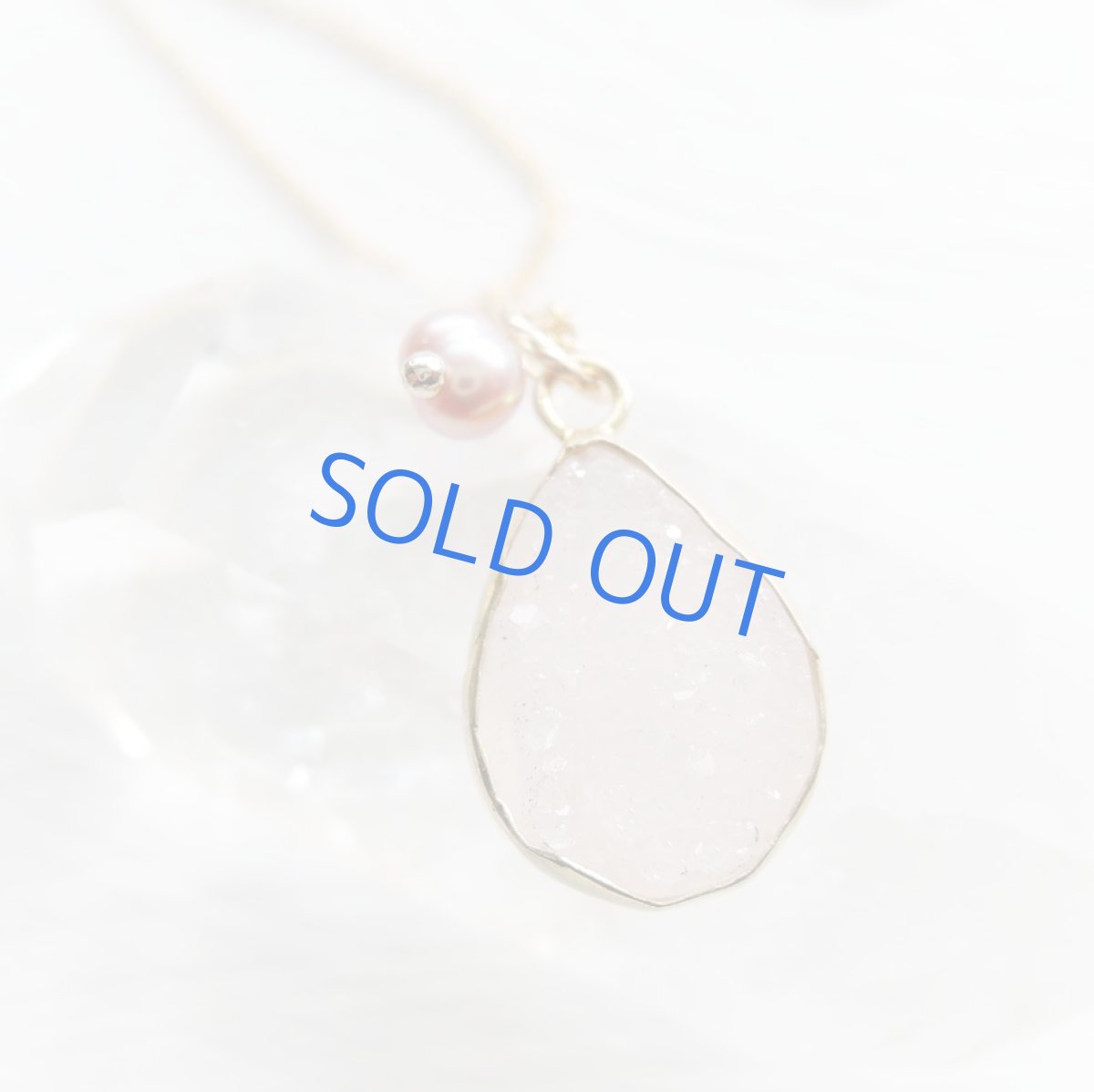 画像4: 半額SALE【訳あり・残り2】天然　ピンクアゲート　ドゥルージー　ネックレス14kgf40cm (4)