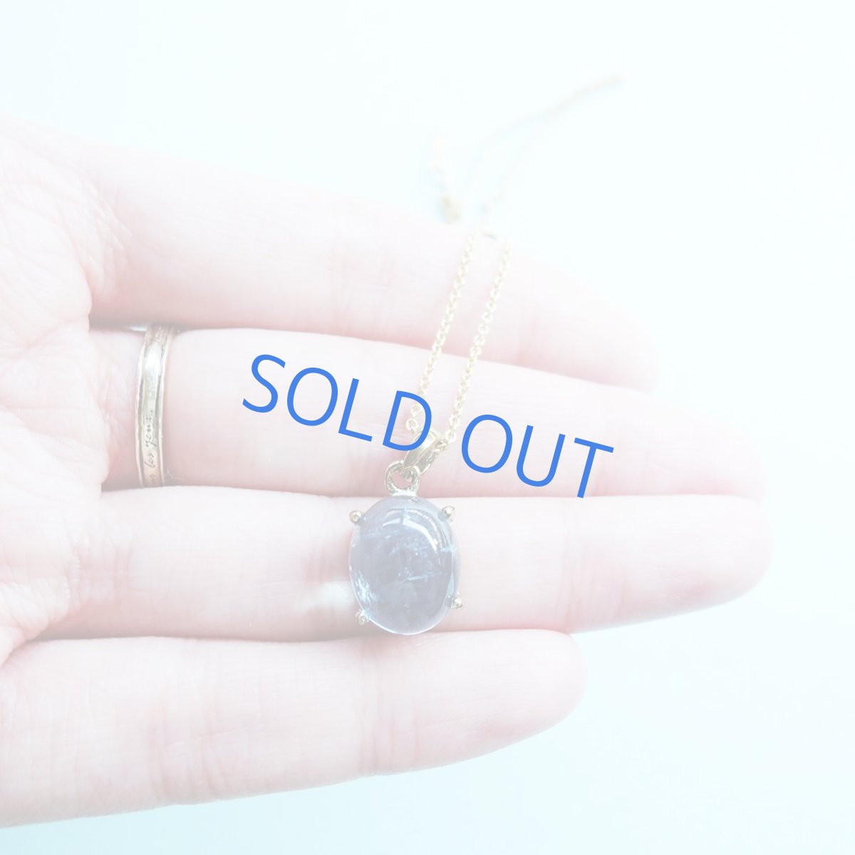 画像4: 【1点もの・Hオーバル】サンタマリアアクアマリン　カボションペンダント　14kgfネックレス40cm (4)