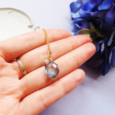 画像4: 【限定数のみ】紫陽花ブルー　ミスティックブルークォーツ　ヘキサゴン　14KGFネックレス40cm (4)