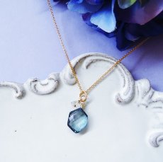 画像3: 【限定数のみ】紫陽花ブルー　ミスティックブルークォーツ　ヘキサゴン　14KGFネックレス40cm (3)