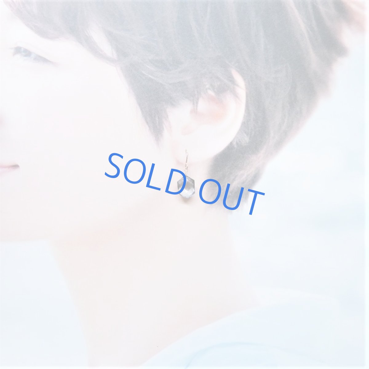 画像6: 【限定数・イヤリング変更可】紫陽花ブルー　ミスティックブルークォーツ　ヘキサゴン　14KGFフックピアス (6)