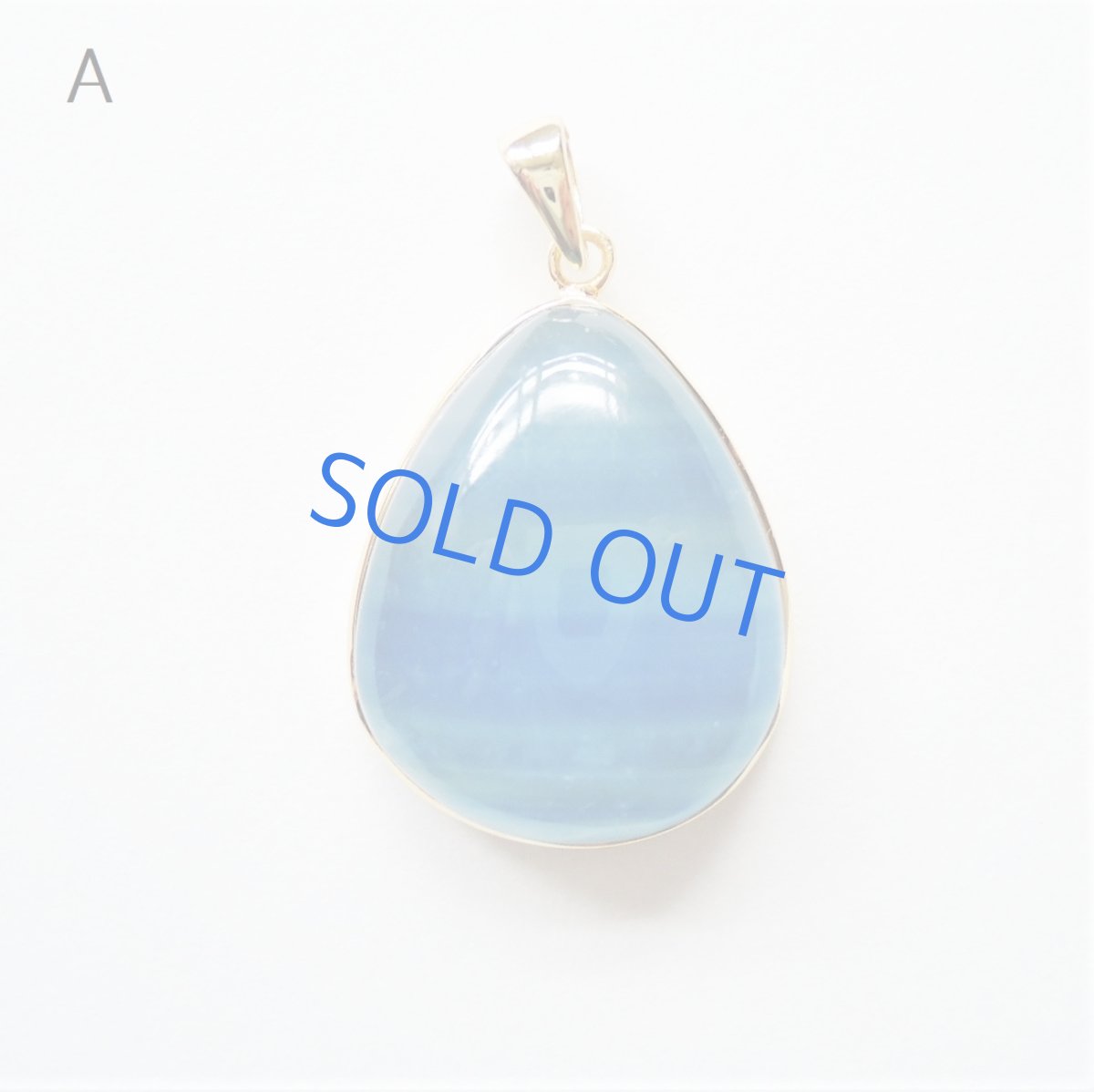 画像3: 【お届け粒D】天然ストライプ　超大粒　カルサイト　フレーム　革コードネックレス約85cm (3)