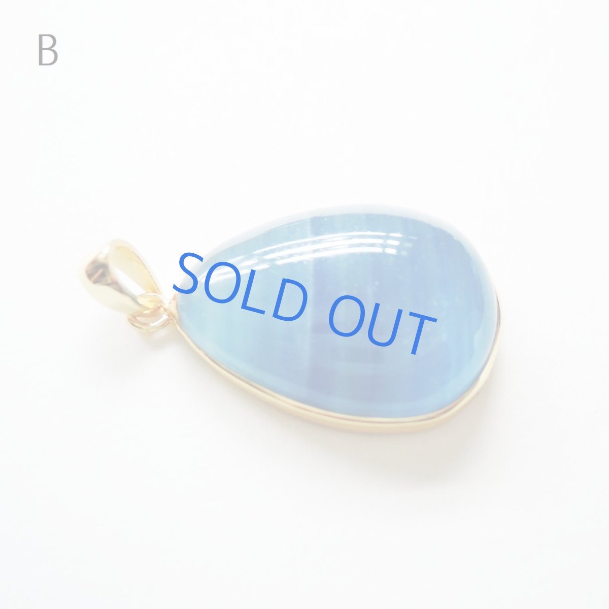 画像7: 【お届け粒D】天然ストライプ　超大粒　カルサイト　フレーム　革コードネックレス約85cm (7)