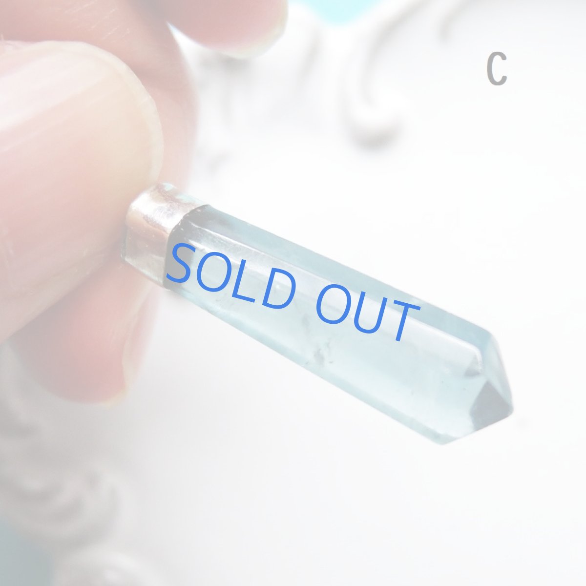 画像8: 【残りBのみ】ブルーフローライト　チューブ結晶　サージカルステンレスシルバー45cm (8)