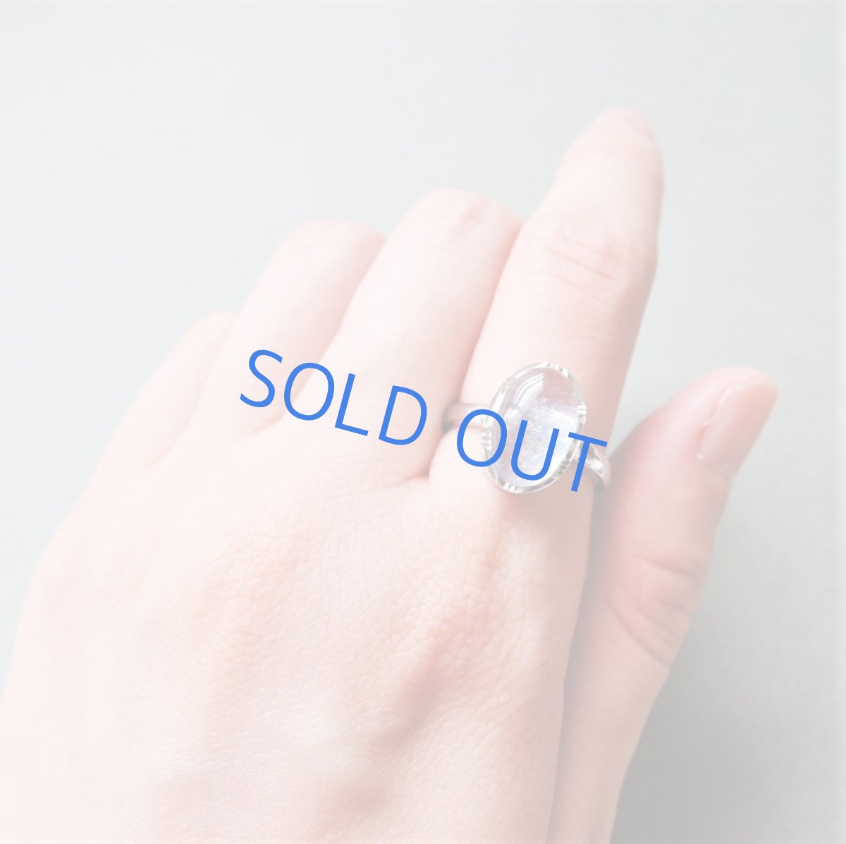 画像5: 【フリーサイズ・D】Silver925　デュモルチェライトインクォーツ　オーバルカボション　リング（指輪） (5)