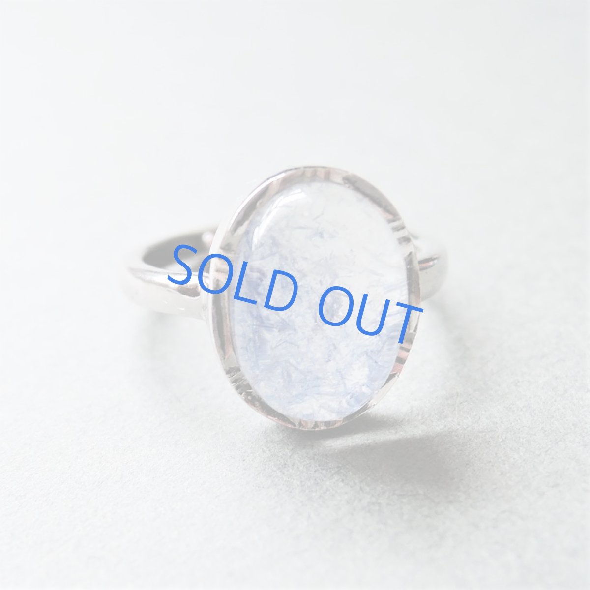 画像2: 【フリーサイズ・C】Silver925　デュモルチェライトインクォーツ　オーバルカボション　リング（指輪） (2)