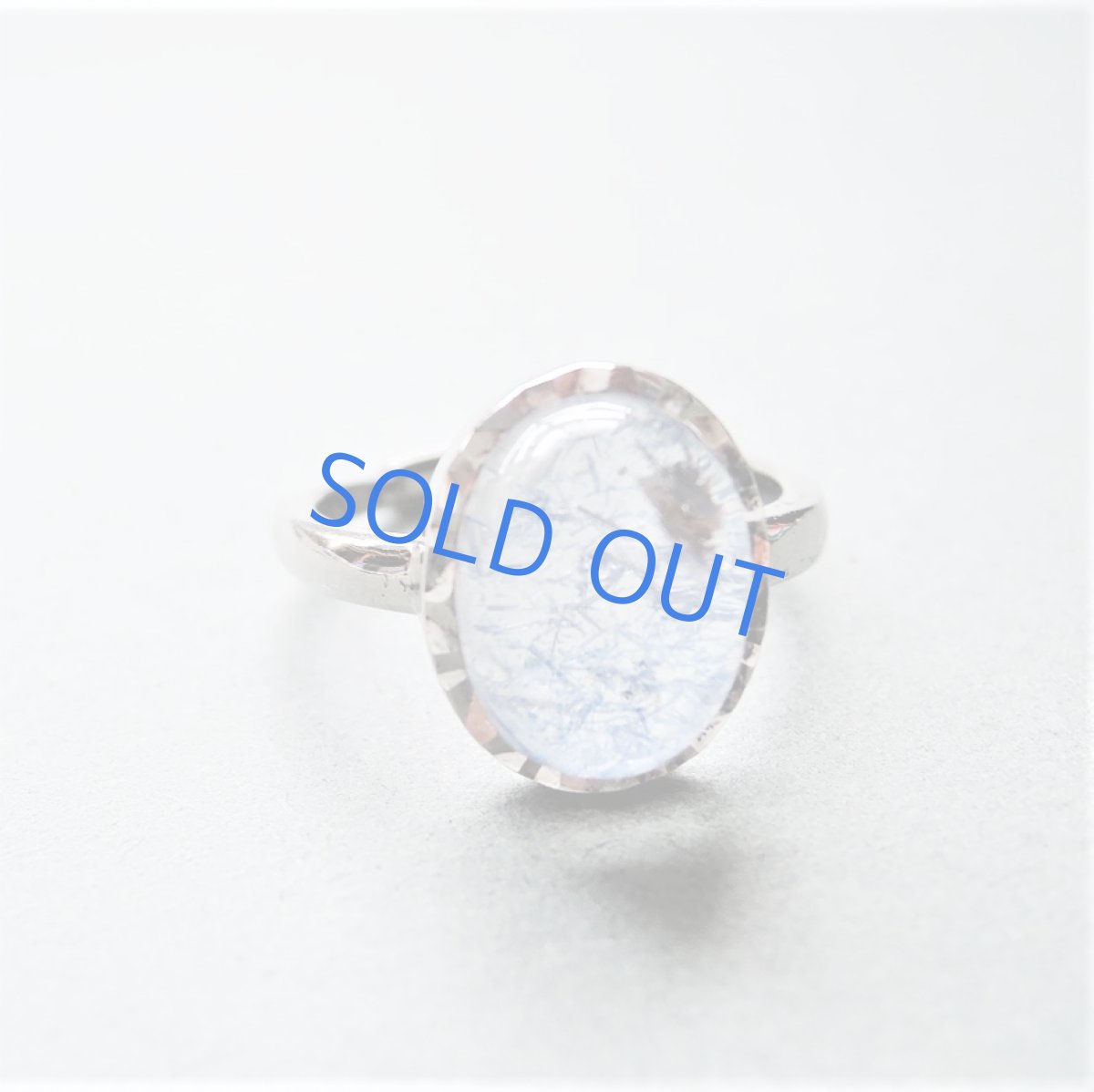 画像3: 【フリーサイズ・B】Silver925　デュモルチェライトインクォーツ　オーバルカボション　リング（指輪） (3)