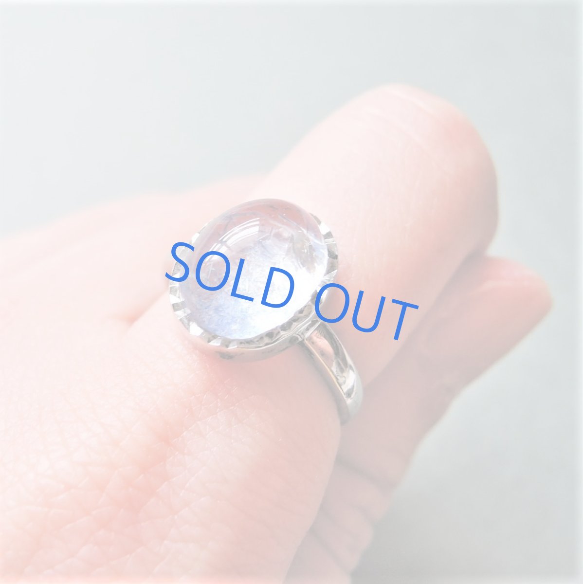 画像2: 【フリーサイズ・B】Silver925　デュモルチェライトインクォーツ　オーバルカボション　リング（指輪） (2)