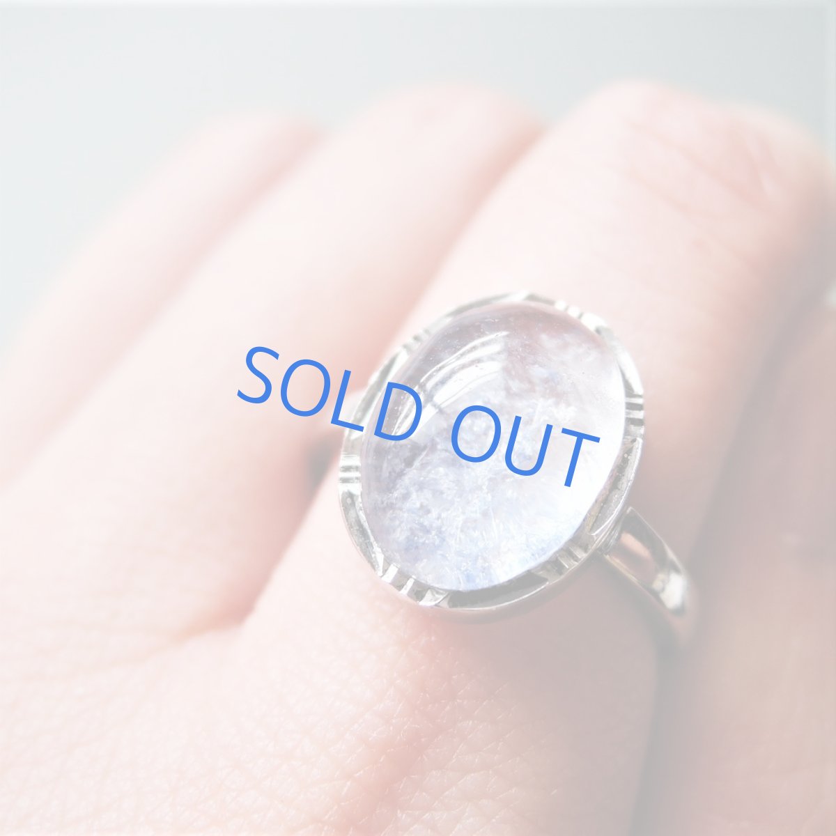 画像4: 【フリーサイズ・C】Silver925　デュモルチェライトインクォーツ　オーバルカボション　リング（指輪） (4)