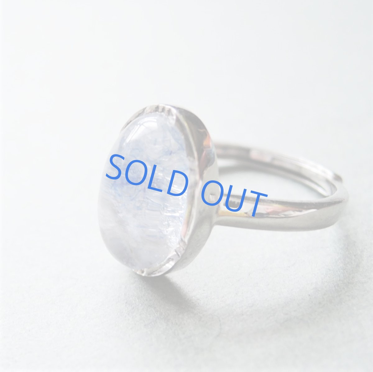 画像2: 【フリーサイズ・D】Silver925　デュモルチェライトインクォーツ　オーバルカボション　リング（指輪） (2)