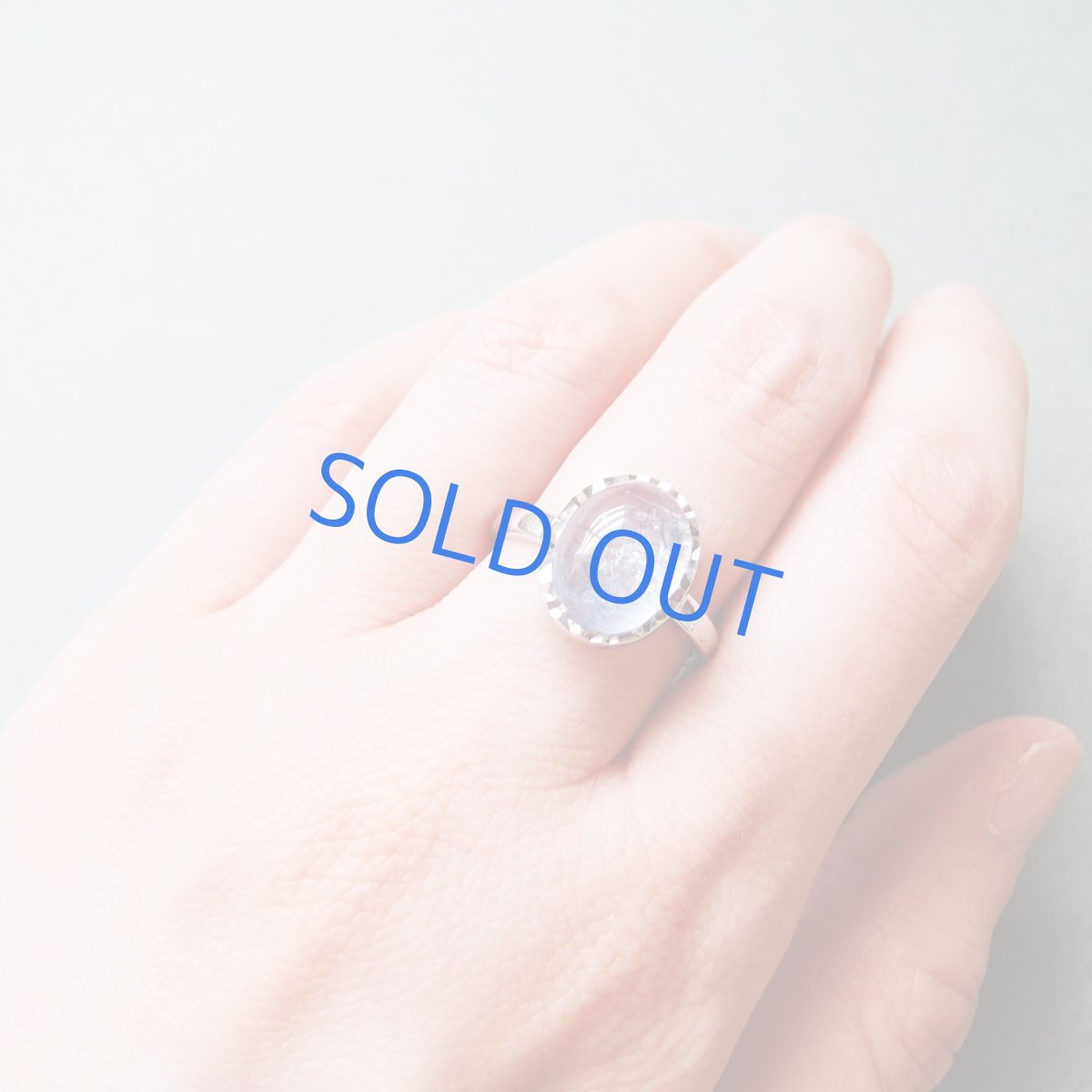 画像5: 【フリーサイズ・B】Silver925　デュモルチェライトインクォーツ　オーバルカボション　リング（指輪） (5)