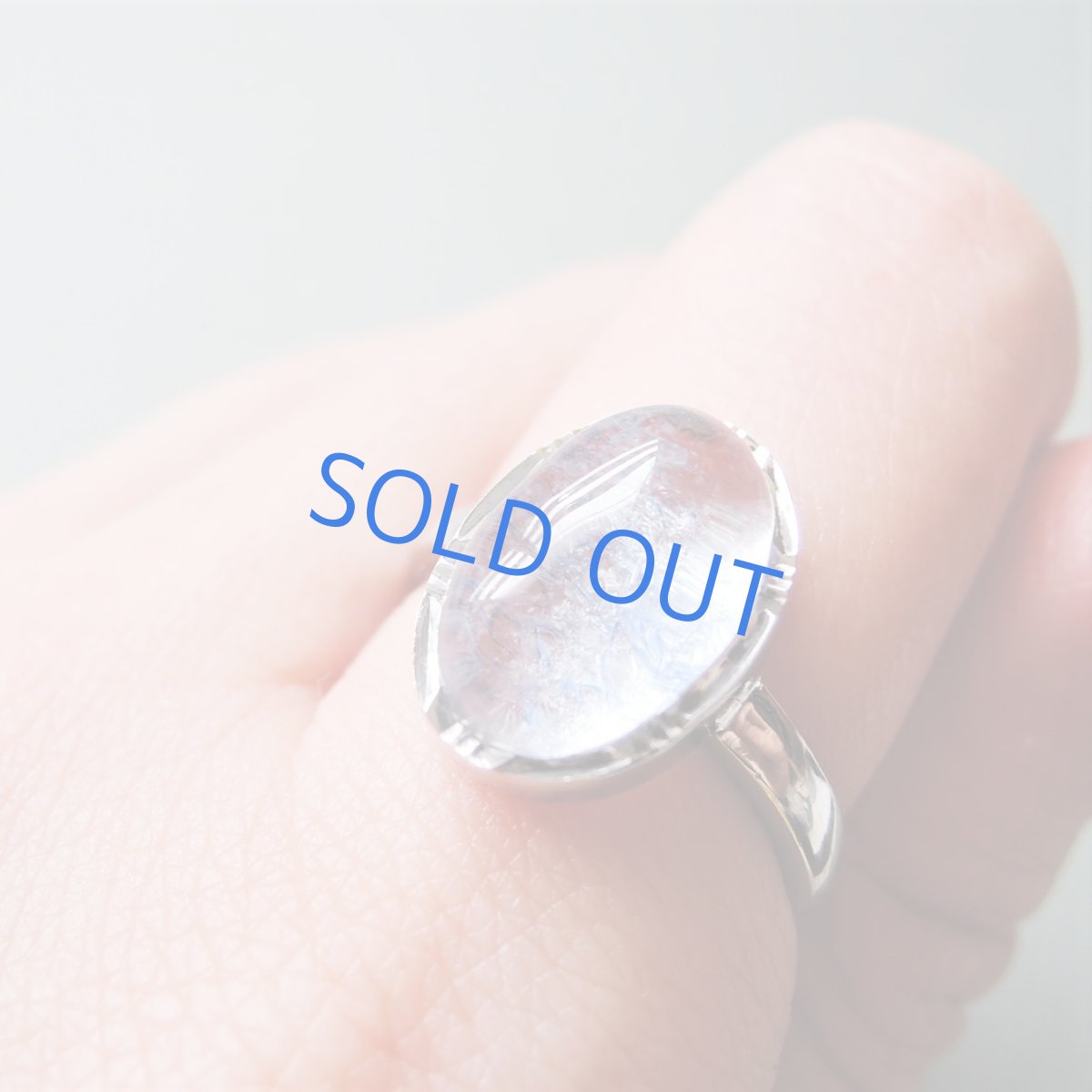 画像3: 【フリーサイズ・D】Silver925　デュモルチェライトインクォーツ　オーバルカボション　リング（指輪） (3)